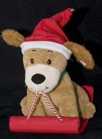 Hallmark Animated ROCKIN ROVER Christmas Puppy Dog Jingle Bell Sled Display